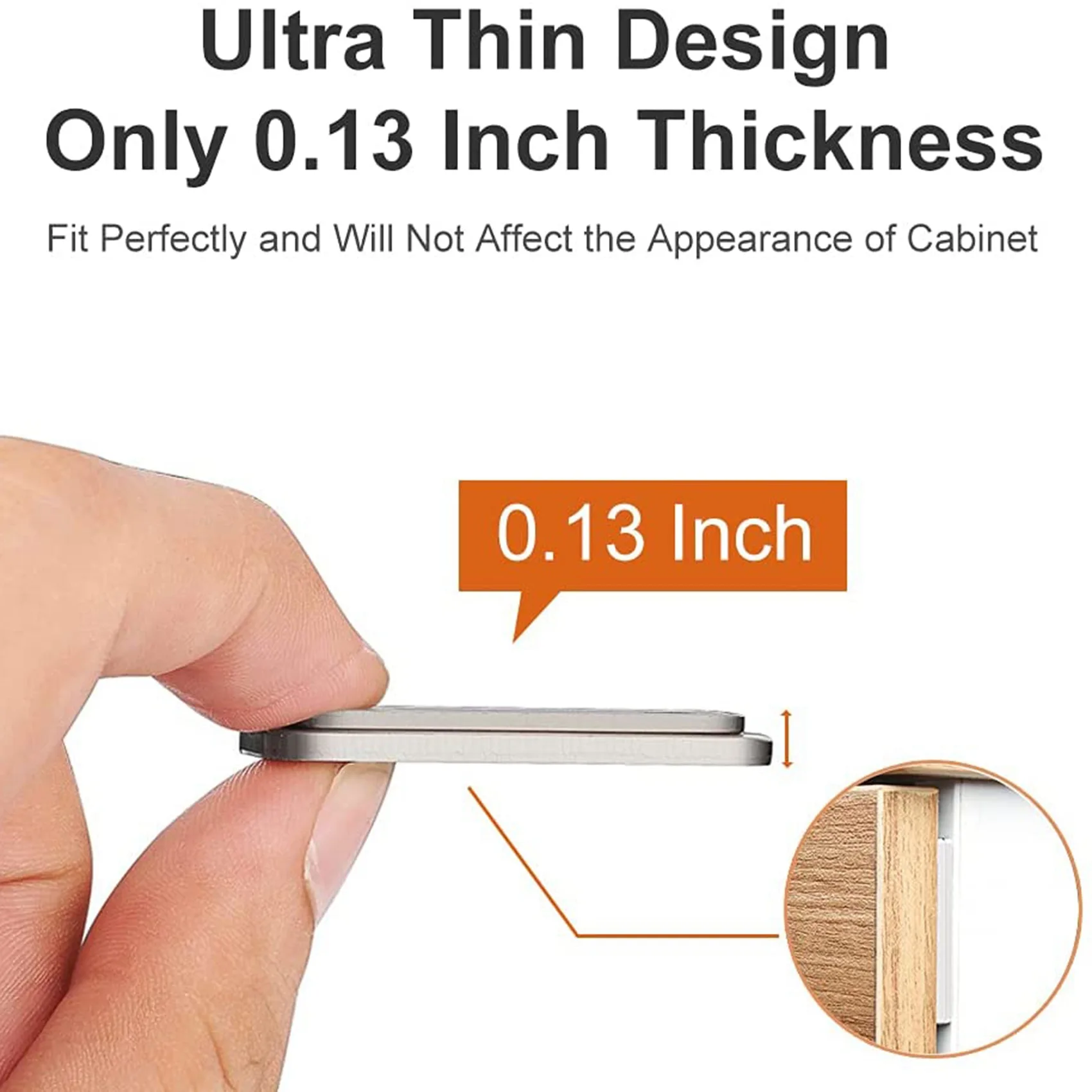 Magnetic Door Catch, Ultra Thin Cabinet Magnets Stainless Steel Cabinet Door Magnetic Catch, For Closet Drawer