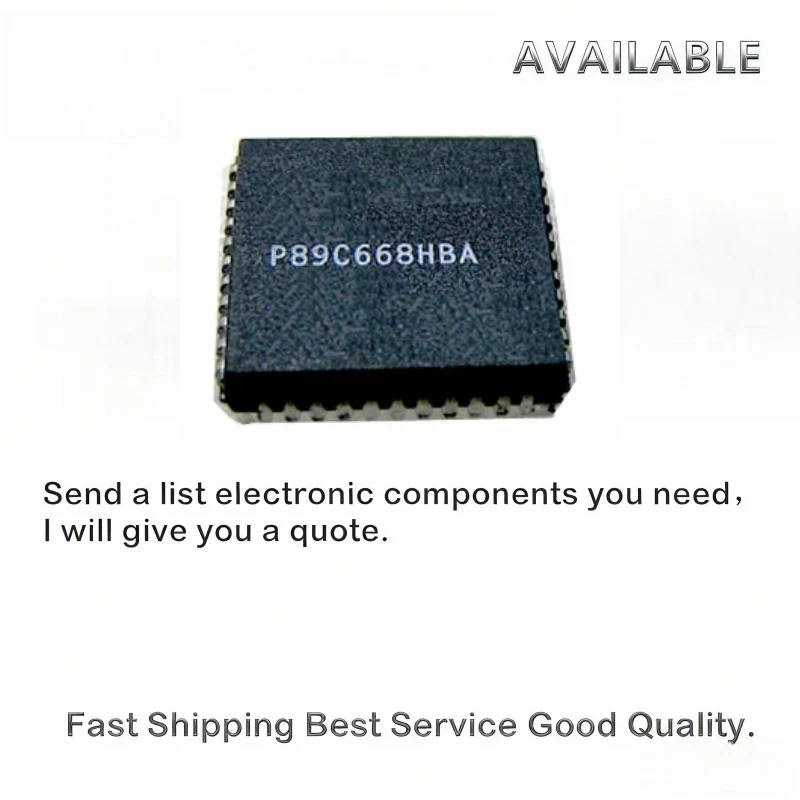 2Pcs/Lot Original P89C668HBA P89C668 PLCC-44 IC Chip  Best quality