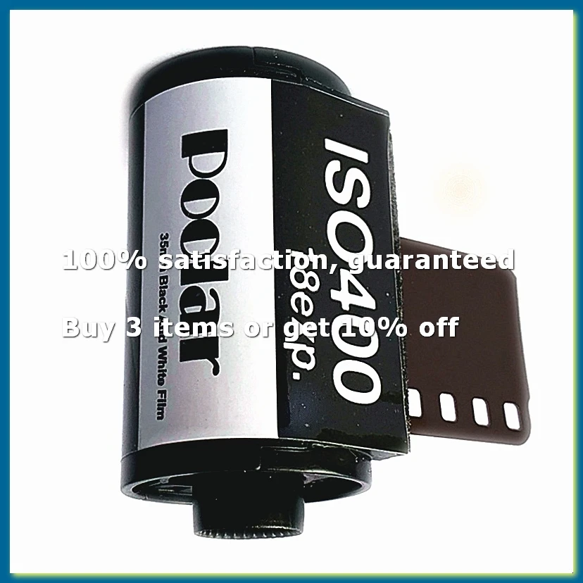 400 Novice Practice Film Vintage Camera Film Photo Studio Kits 35mm 18sheets Asa/Iso Black White Negative Camera Film