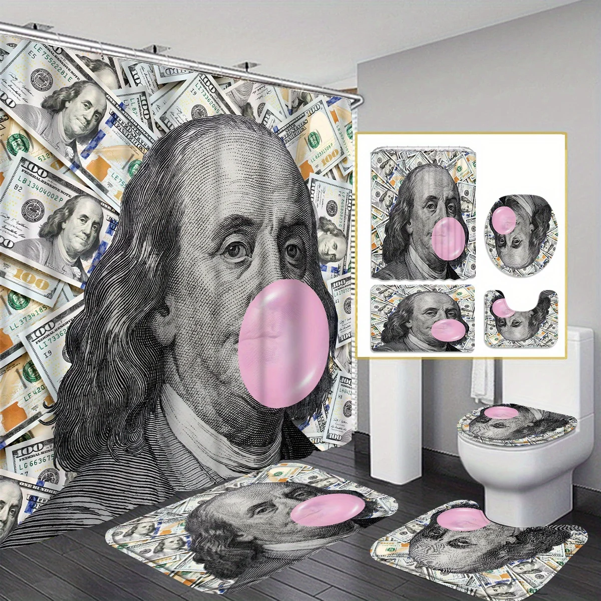 

[4 шт. розовая алмазная занавеска для душа] 4 шт. розовая алмазная занавеска для ресниц украшение для занавески для душа | Красивый подарок на новоселье, мод