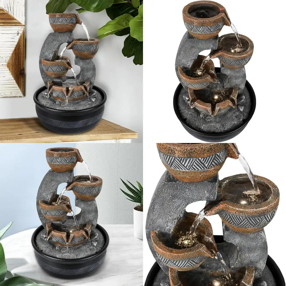 

Настольный фонтан со светодиодной подсветкой — спокойствие и расслабляющий — идеально подходит для домашнего декора