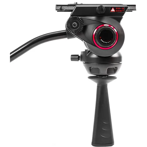 Miliboo MTT609A Tripé de câmera profissional de alumínio com cabeça fluida e espalhador de solo