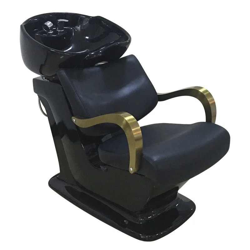 Cross-border direct sales high-end flushing bed barber shop hair salon massage punch salon semi-reclining shampoo