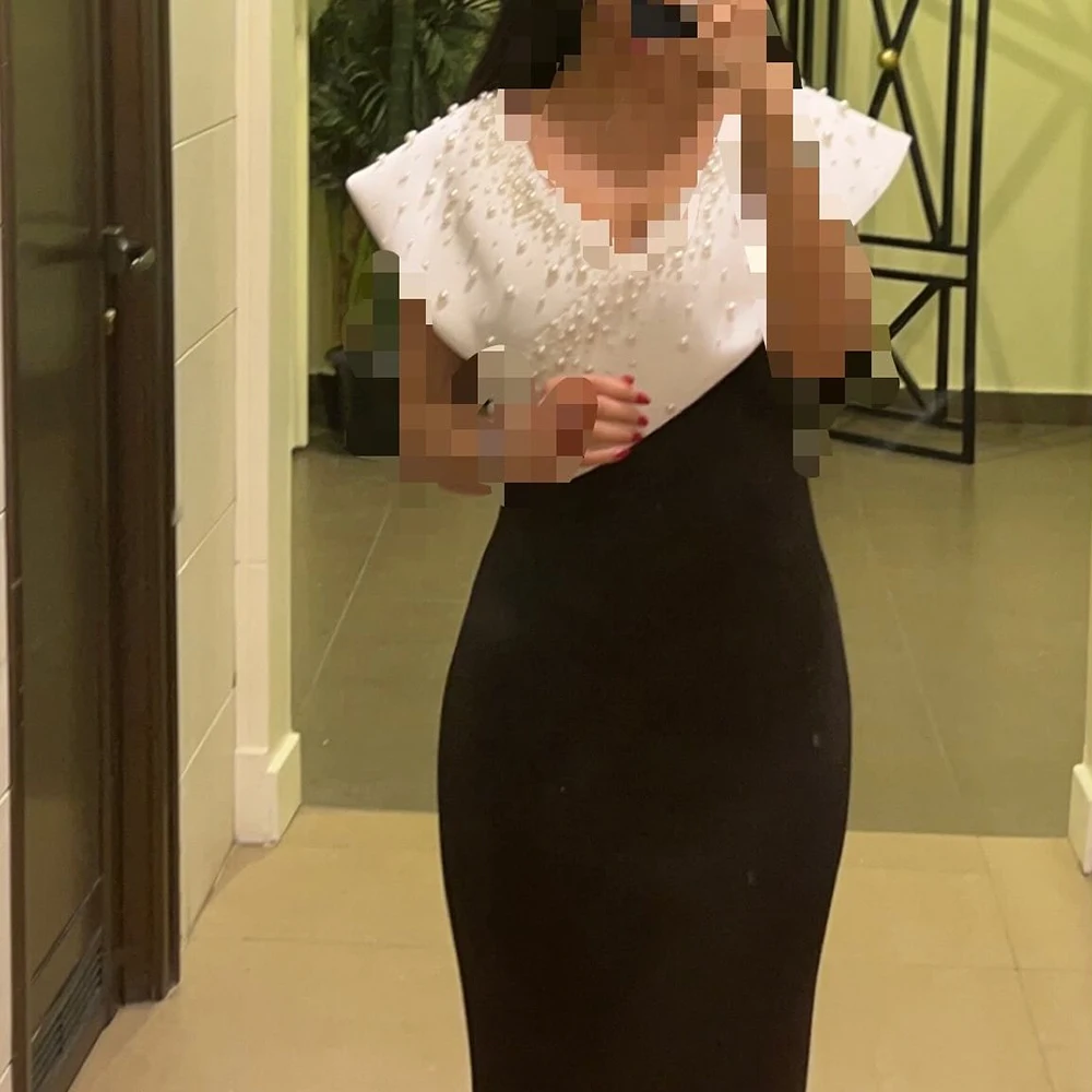 Personalizado a linha vestidos de noite até o chão com decote em v sem mangas vestido de baile moda miçangas simples drapeado requintado vestido de festa