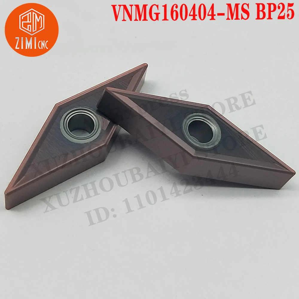 VNMG160404-MS BP25 internal steel parts Processing Metal Lathe Tools Blade CNC Tool Turning Tools VNMG 160404 mechanical Inserts