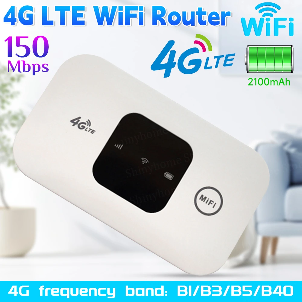 H5577 4G جيب موزع إنترنت واي فاي نقطة اتصال متنقلة محمولة 150Mbps 4G راوتر لاسلكي مع فتحة للبطاقات SIM تغطية واسعة النطاق العريض #1