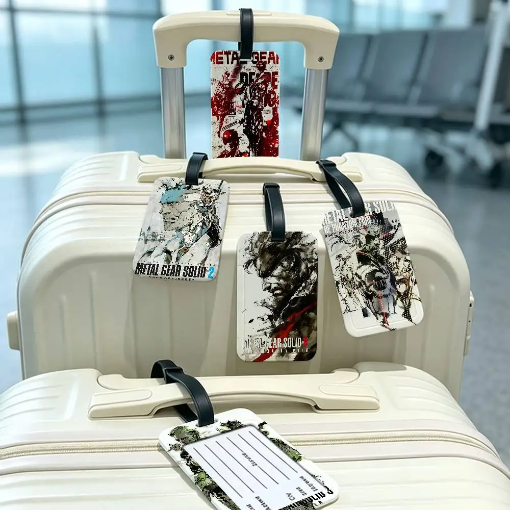 M-Metal Gear Solid 3  Multiscene PVC Luggage Tag Anti lost Design With Information Card For Travel Backpack Luggage