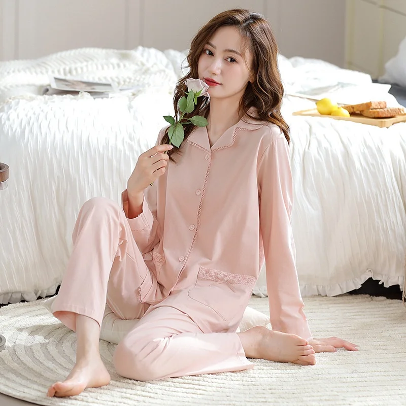 pyjama-coreen-00-coton-pour-femmes-vetements-de-detente-de-printemps-confortable-respirant-mi-long-chemise-de-nuit-svel-vetements-de-maison