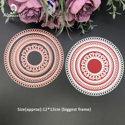 Alinacutle Metal Cutting Die Cut Tear Drop Border Nesting Circle Scrapbook Paper Craft Album Handmade Card Template Die Cutting