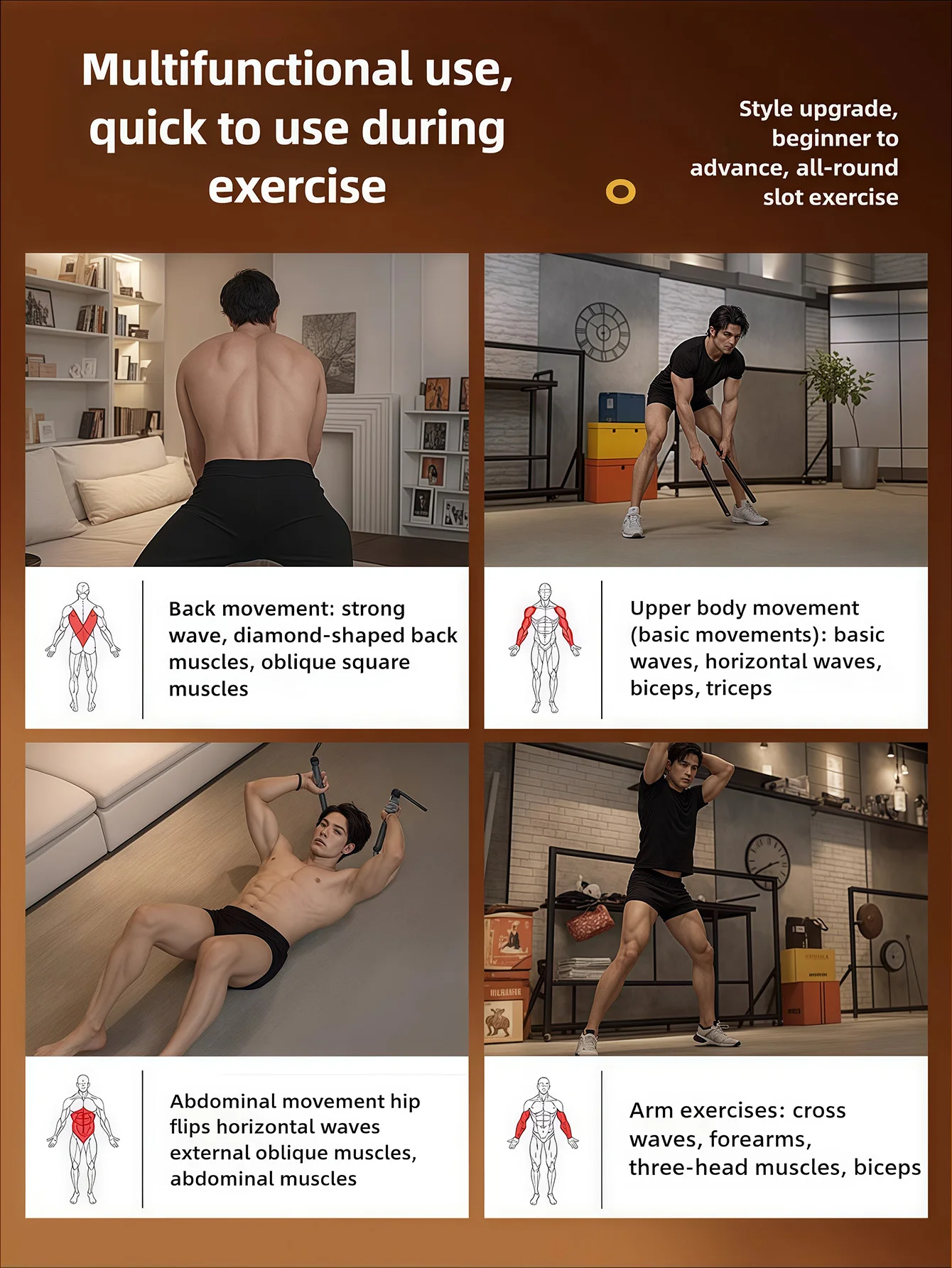 2 Stücke Flexibler Federarm-Krafttrainer Ergonomischer Bizeps-Trizeps-Krafttrainer Tragbarer Armkrafttrainer für Fitness-Workout – Detail 7