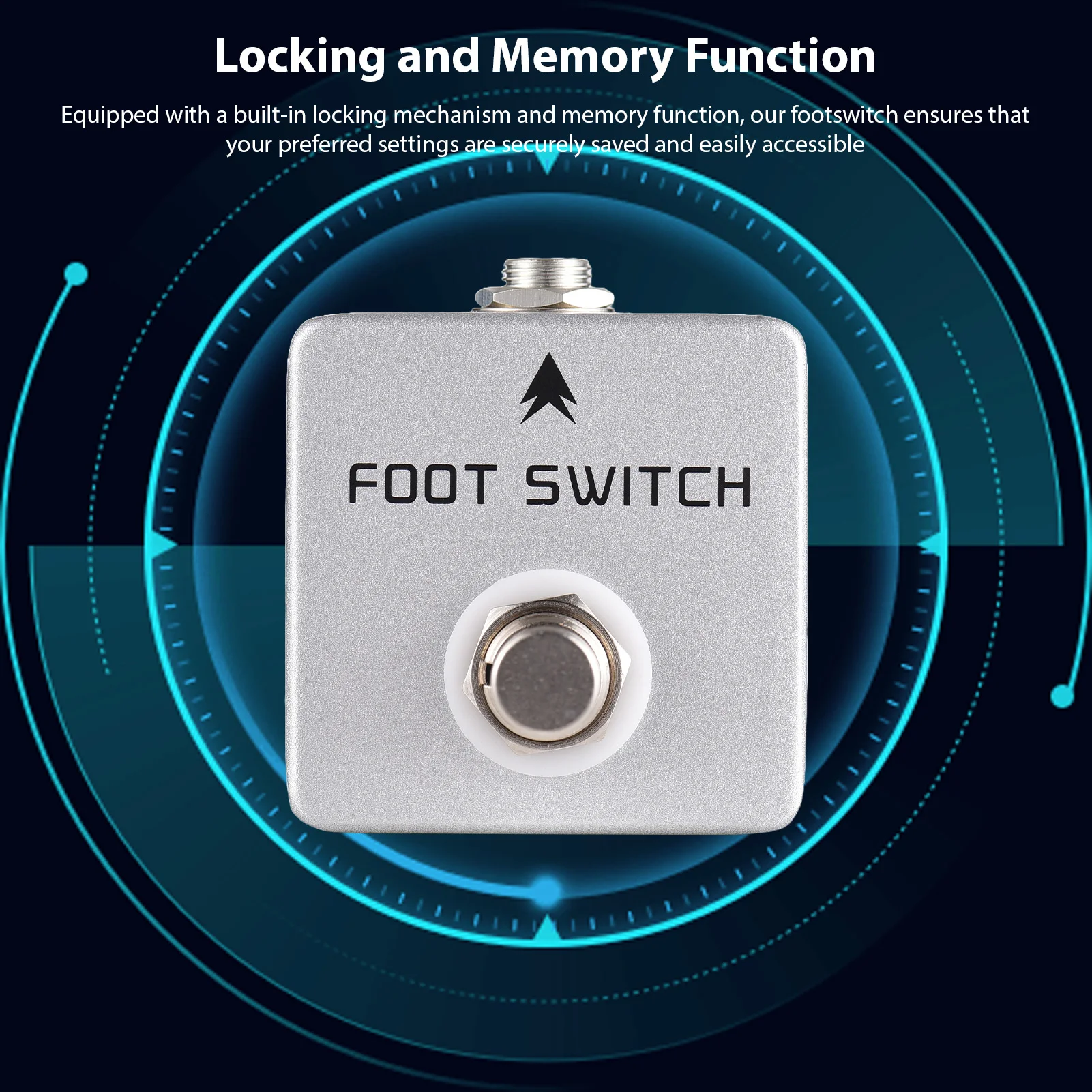 MOSKYAUDIO Footswitch Amp Channel Footswitch Locking and Memory Function Aluminum Alloy 6.35mm Mono Output Latching