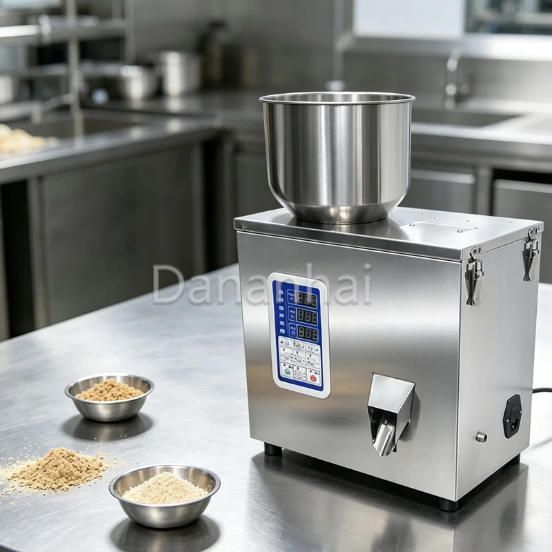 Automatic Quantitative Dispensing Machine, Granule Powder Weighing Filler, Commercial Grain Tea Packaging Equipment