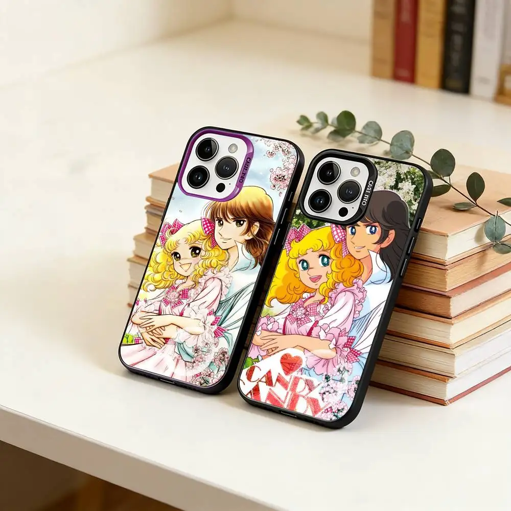 C-Candice Candy White Ardlay  Phone Case For iPhone 17,16,15,14,13,12,11 Plus,Pro Max,XS,Colored Silver Plated Inside Cover