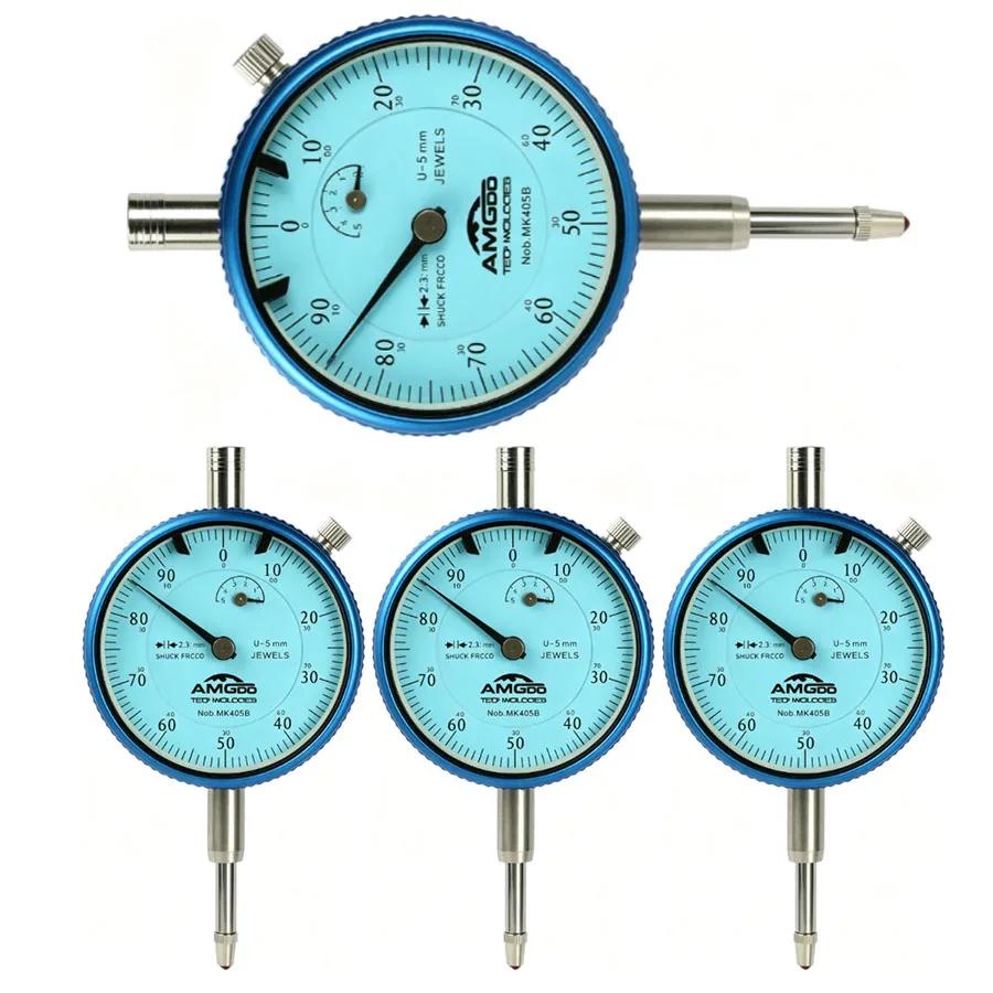 High Precision Mechanical Dial Indicator Shock‑Proof Waterproof 0‑1 0‑3 0‑5 0‑10mm 0.01/0.001mm Dial Gauge Measuring Instrument