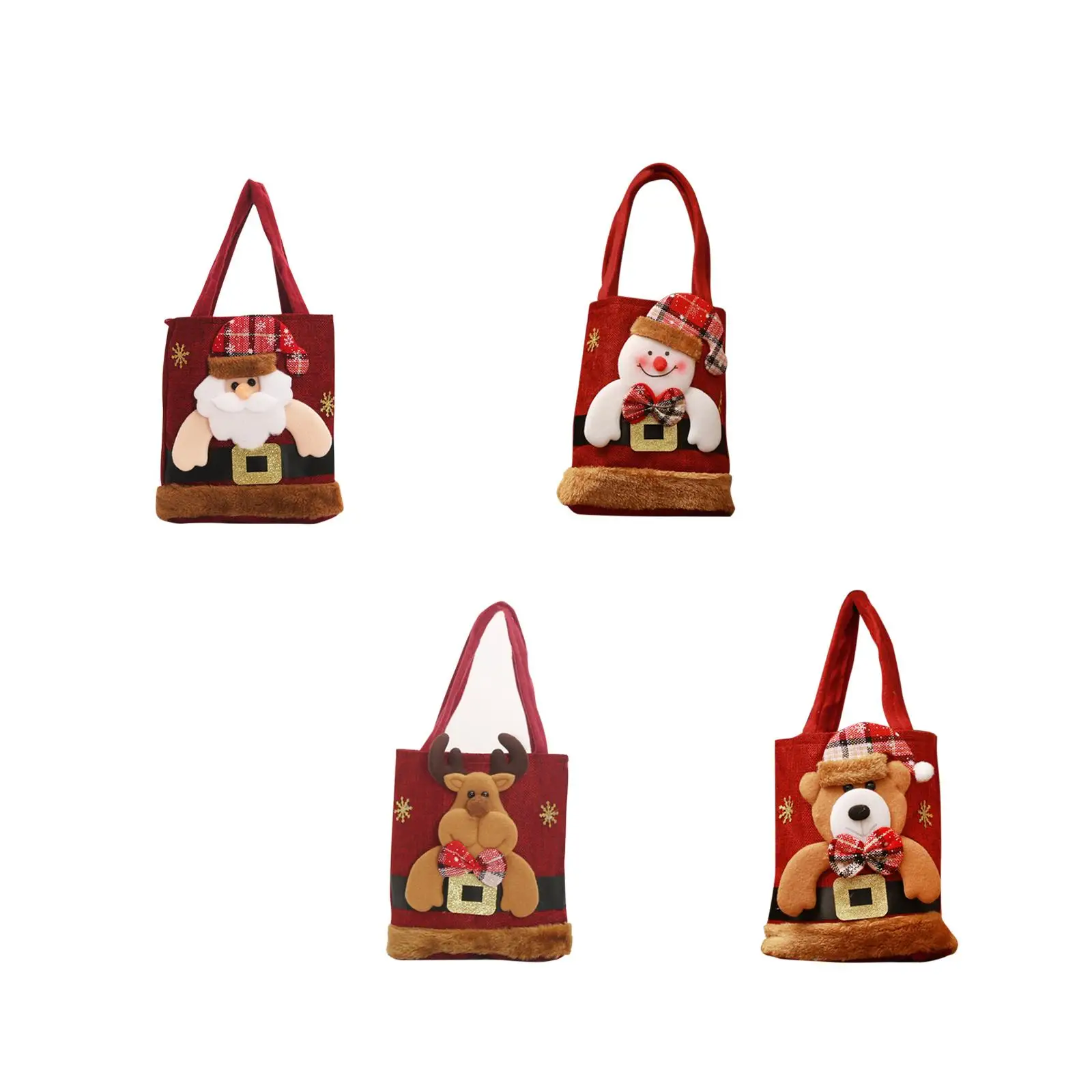 Christmas Gift Doll Bag Shpping Party Favor with Handles Christmas Treat Bag