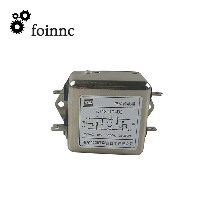 AT13-10-B3 ac 250V 10A 50/60Hz single phase EMI power filter for CNC control box