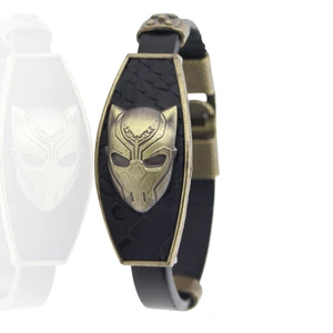 Marvel Avengers Lederarmband, Superhelden -Accessoires, Black Panther, Geschenke 8 Hauptpanther -Armbandverkauf von Black Panther - №3