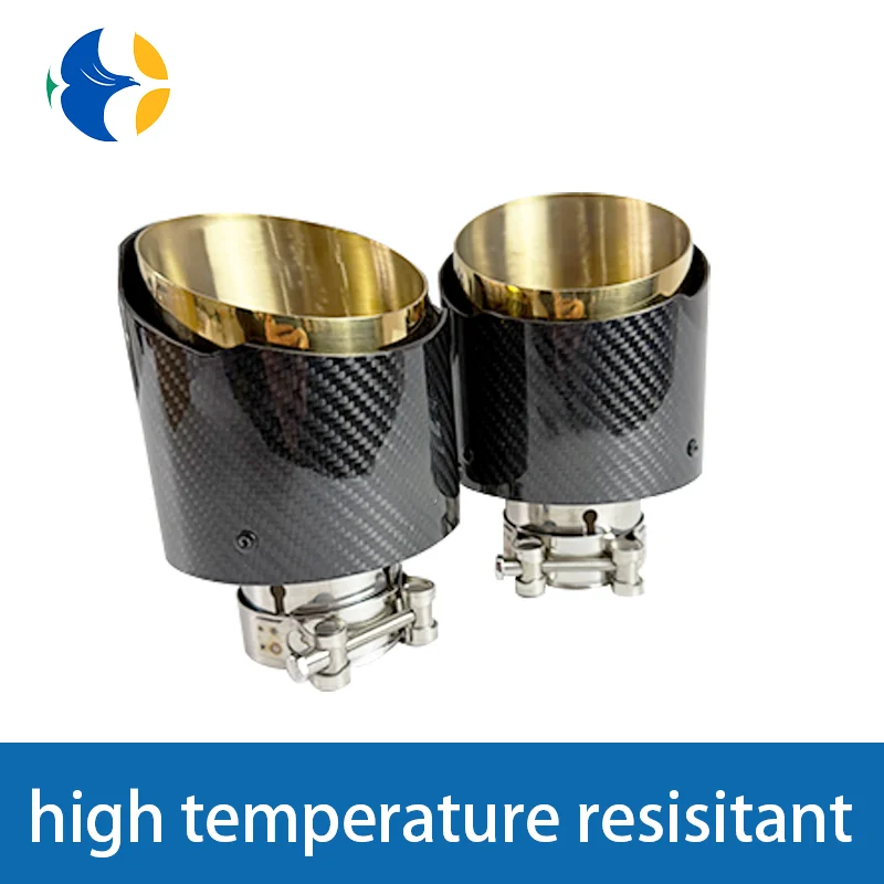 

1PCS AK Logo High Quality Carbon Fiber Exhaust System Tip Universal Straight Stainless Exhaust Mufflers Nozzle Exhaust