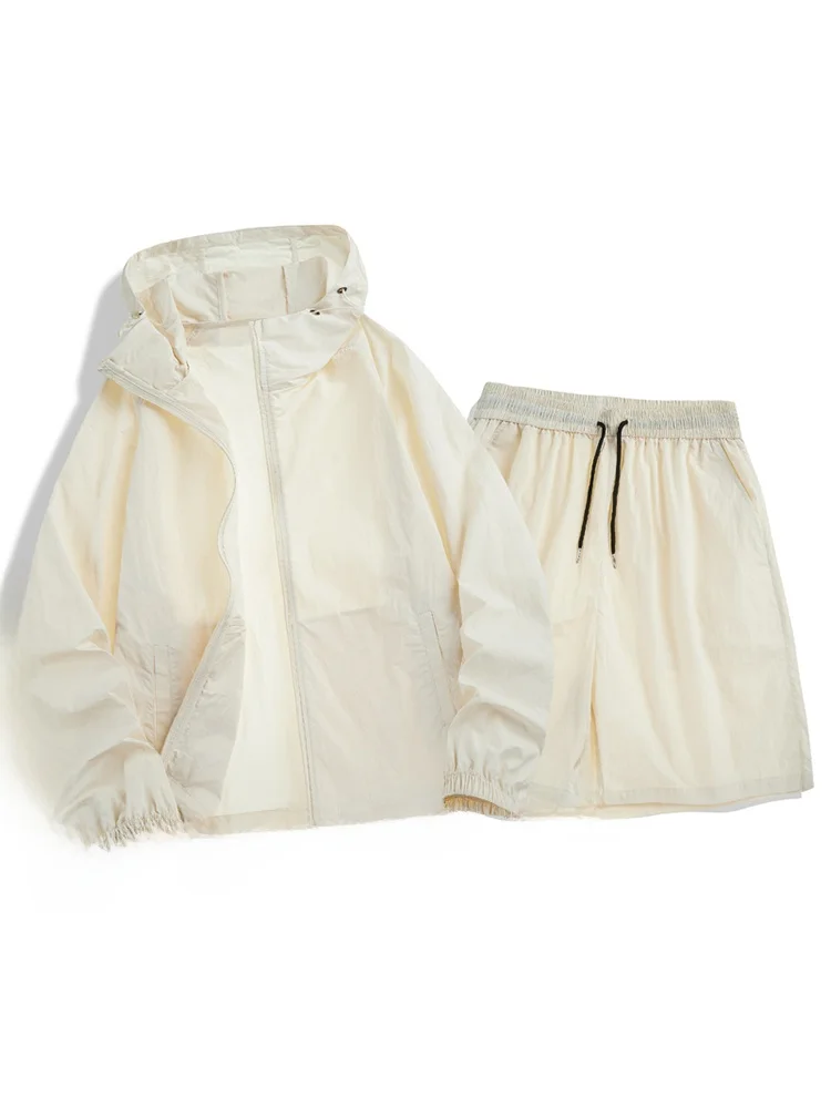 

PONY Men's Outdoor Sports Sun Protection Ice Silk Qui Dry Set Summer Casual orts Two Piece Set for Couples