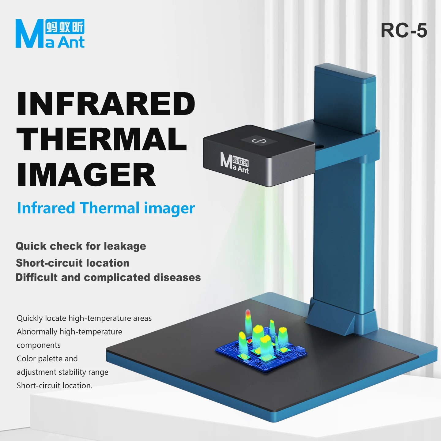 

MAANT RC-5 256X192 3D Thermal Imager for PCB Circuit Leakage Short Inspect Computer Phone Repair Thermal Camera Quick Analyzer