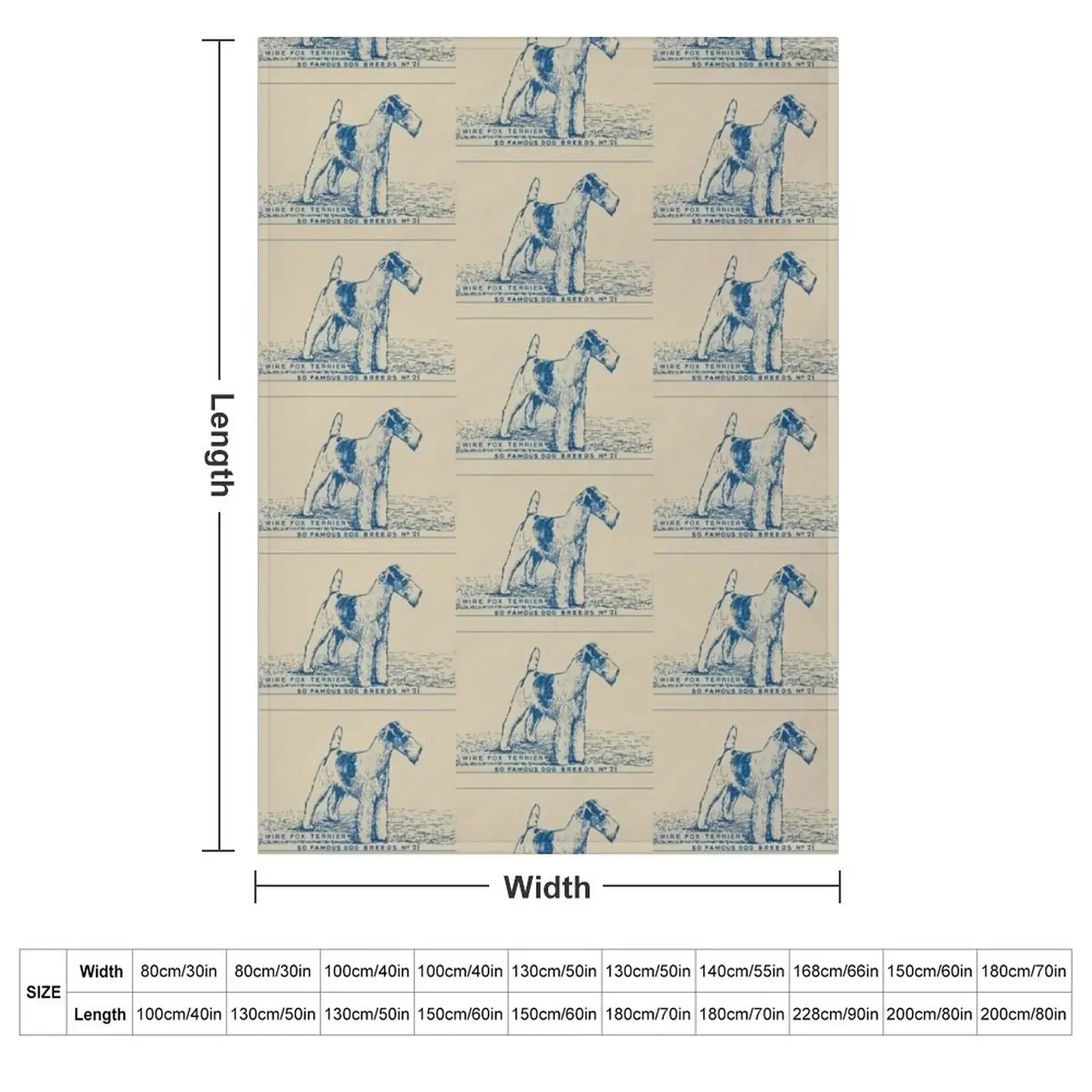 Wire Fox Terrier Vintage Art Dog Vintage Poster Art Throw Blanket Moving Blankets For Sofas sofa bed Bed Sofa Quilt Blankets