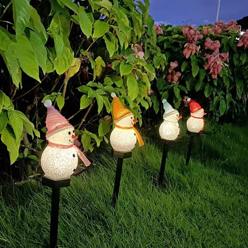 

Christmas Decorations Light Solar Light Snowman Outdoor Ground Stake Light Solar Powered Lights For Christmas Lawn Yard Decor