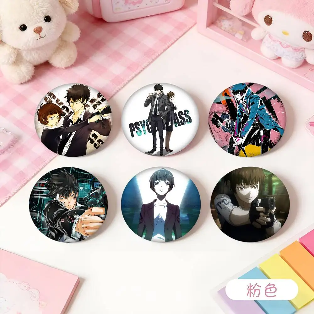 1pc Anime Psycho-Pass Cartoon Style Badge Brooches On Backpack Decoration Round Enamel Pins For Accessorys