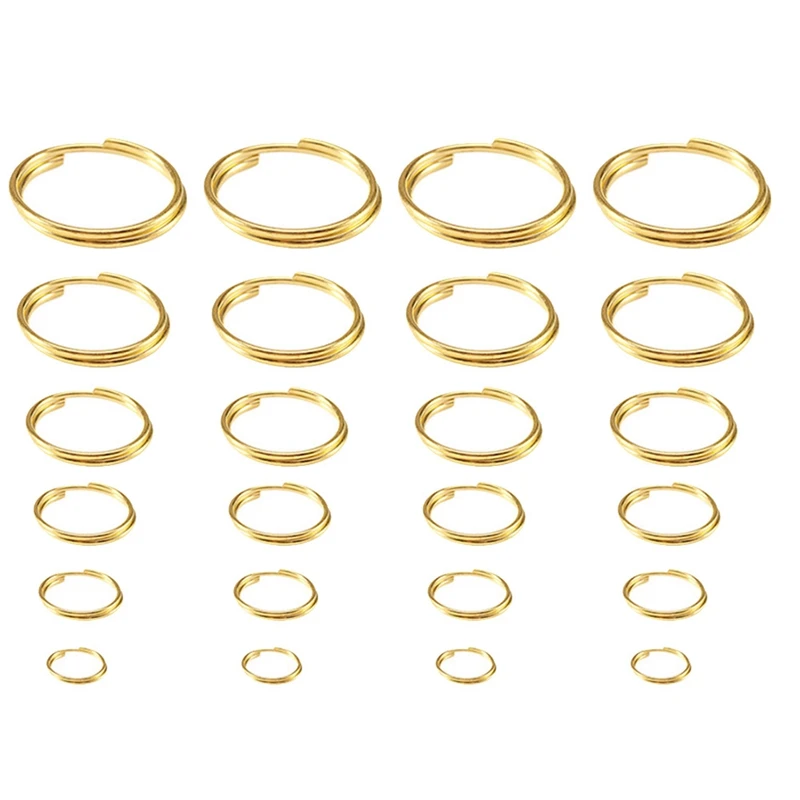 690Pcs Metal Gold Double Rings Circles Craft Jump-Loops Opener For Jewelry Necklaces And Bracelets