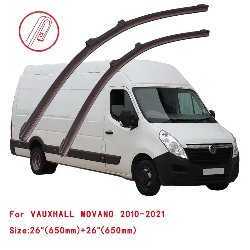 For VAUXHALL Opel MOVANO 1998-2021 Car Windshield Wiper Blade Front Windscreen Brushes Washer Window Cleaning Replacement Parts