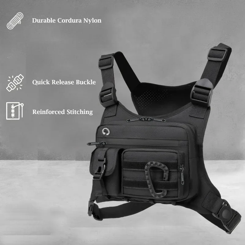 Outdoor-Brusttasche für Männer und Frauen, taktische Weste zum Laufen, Radfahren, EDC-Brusttasche für Sport und Training