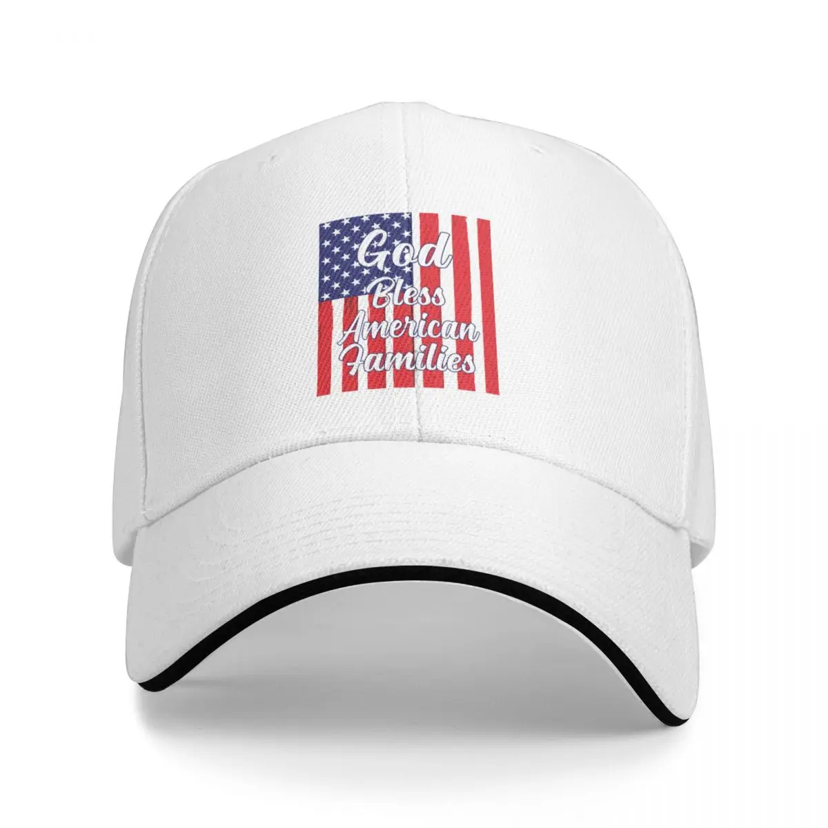 God Bless American Families Baseball Cap Trucker Hat Wild Ball Hat Women's Golf Clothing Men's