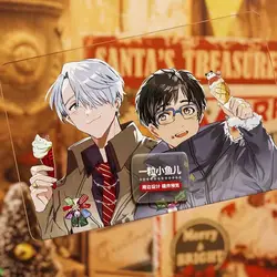 Yuri on Ice Acrylic Card Ivan Yuri Katsuki Transparent Cards Victor Nikiforov Group Photo Card Collection Shooting Prop Gift
