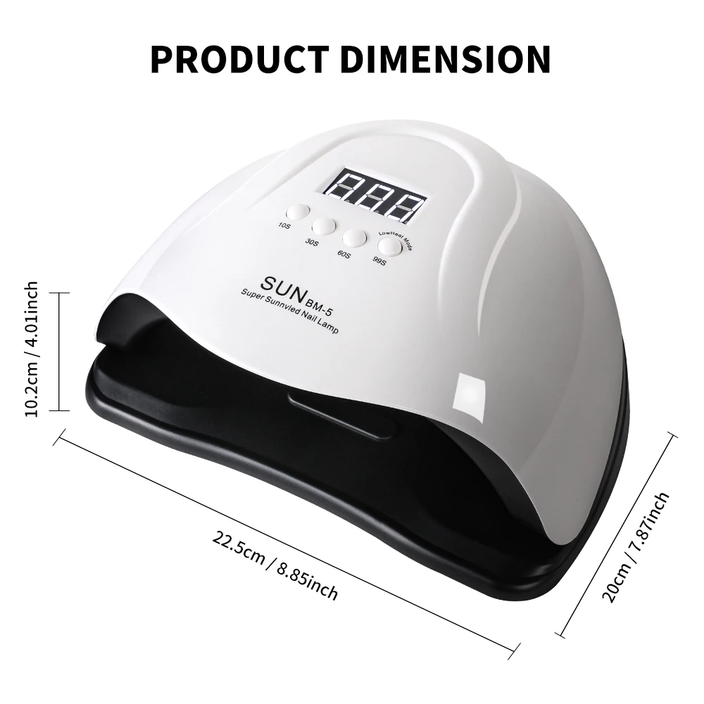 Lampada per asciugare le unghie per unghie Luce UV Smalto gel Cabina per manicure Lampade da 45 LED Strumenti professionali per macchine per asciugare le unghie