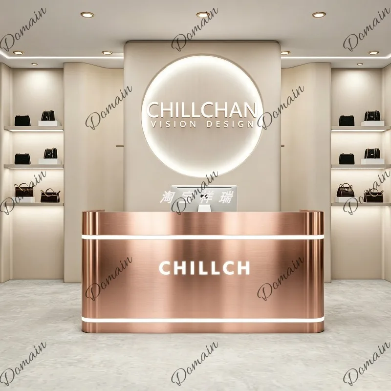 Luxury Beauty European Organizers Reception Desks Long Minimalist Aesthetic  Reception Desks Best Unique Bureau Office Furniture
