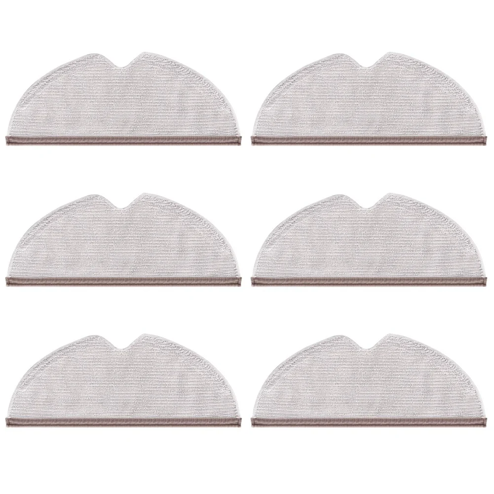 Cobertura completa Panos de limpeza para aspirador de pó, Xiaomi Roborock, S5, S50, S51, S55, S6, S6, MAX V, S5 MAX, E25, E35, 6pcs