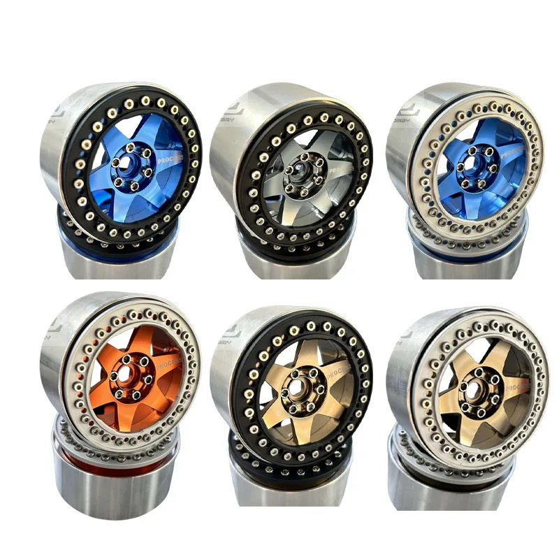 

2,2-дюймовые металлические колеса для 1/10 RC гусеничного автомобиля Traxxas TRX4 Defender AXIAL SCX10 RC4WD RTG KM аксессуары