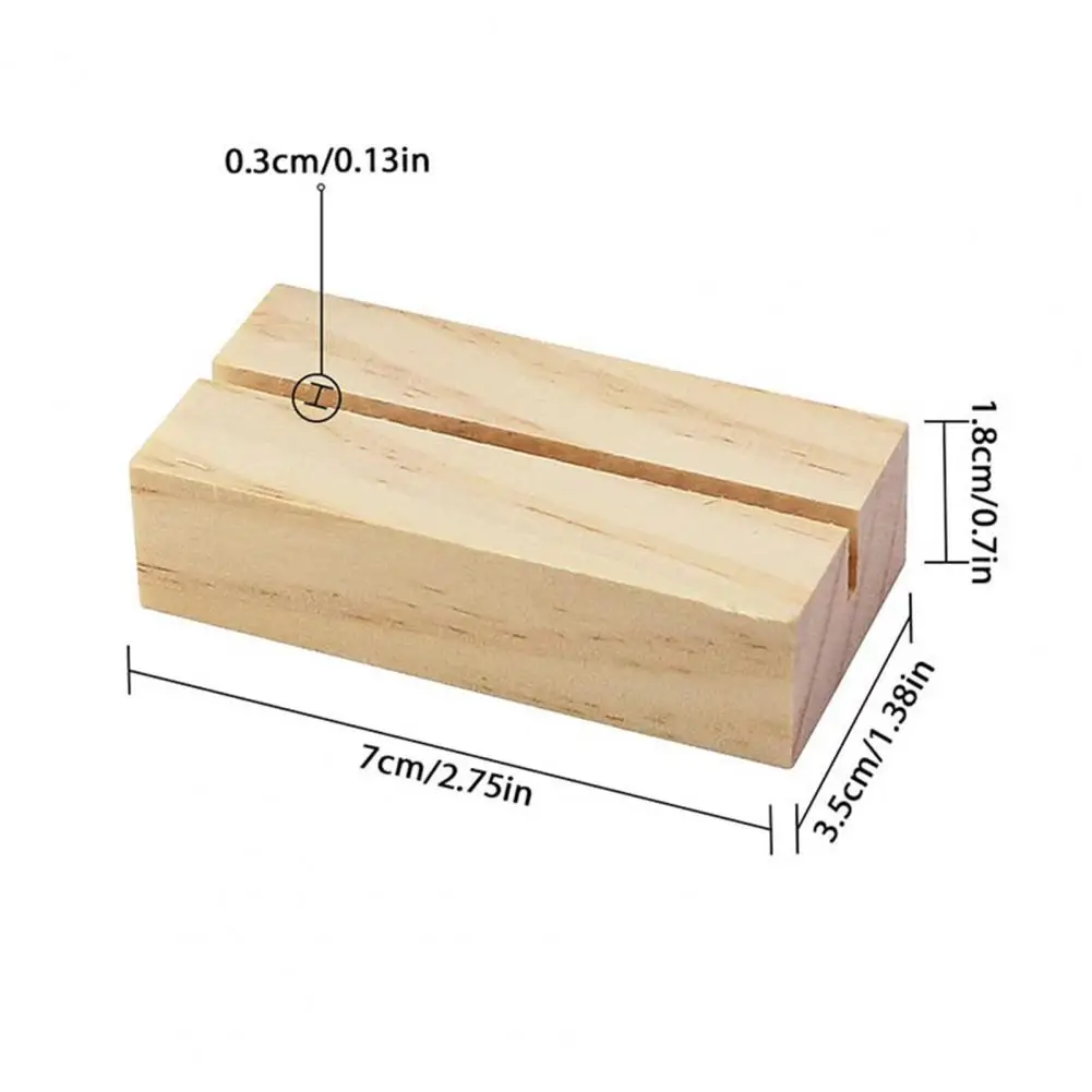 Postcard Holder Wooden Card Holder for Postcards Business Cards High Strength Bracket with Smooth Edges for Professional