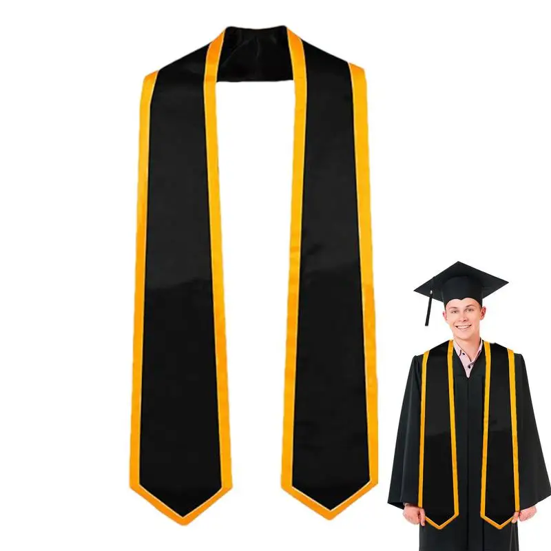 1Pcs Graduation Decoration Accessories Unisex Adult Plain Graduation Stole Shawl for Academic Commencements Celebration Uniform