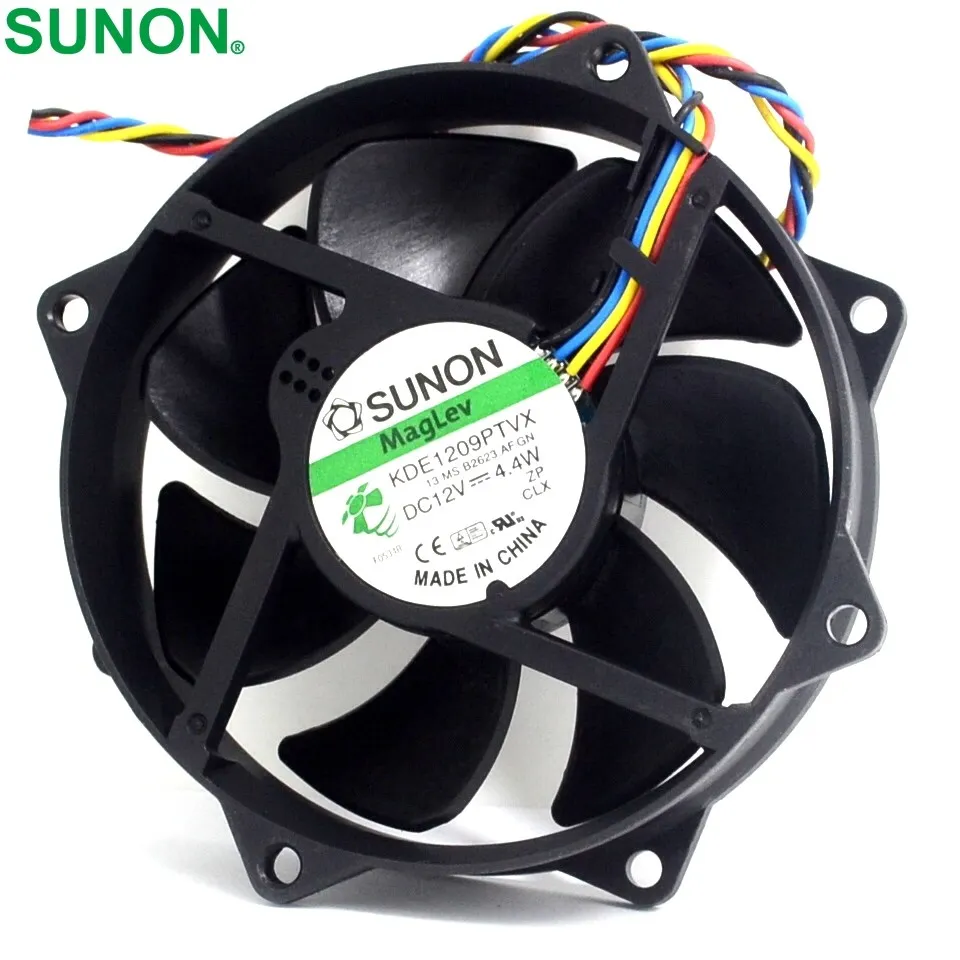 1pcs  Maglev Round CPU Case Cooling Fan KDE1209PTVX 4.4W 4 Pin DC 12V Tested for SUNON