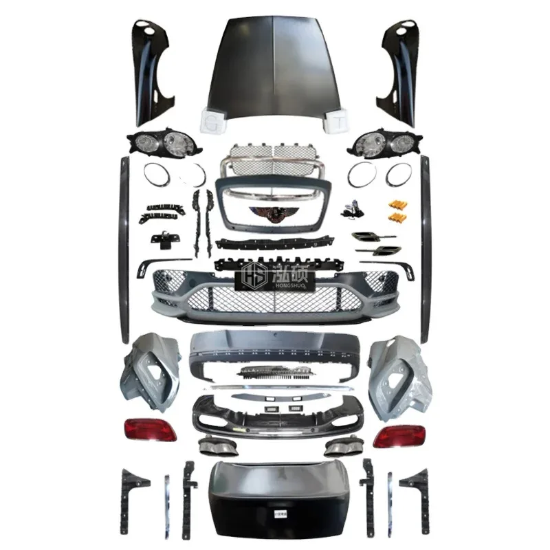 Hot Selling Body Kit for  Continental Gt Upgrade Car Bumper Assembly Engine Hood Side Skirt Fender Led Headlight Bodykit