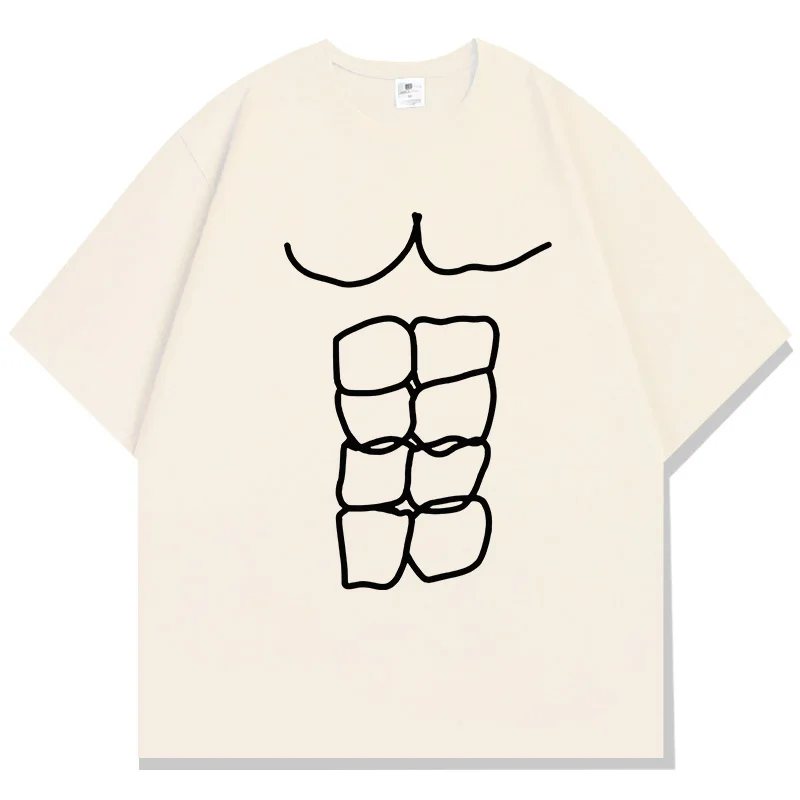 Camisetas divertidas con estampado de Abs para Fitness camisetas gráficas de alta calidadcamisetas de manga corta para hombr