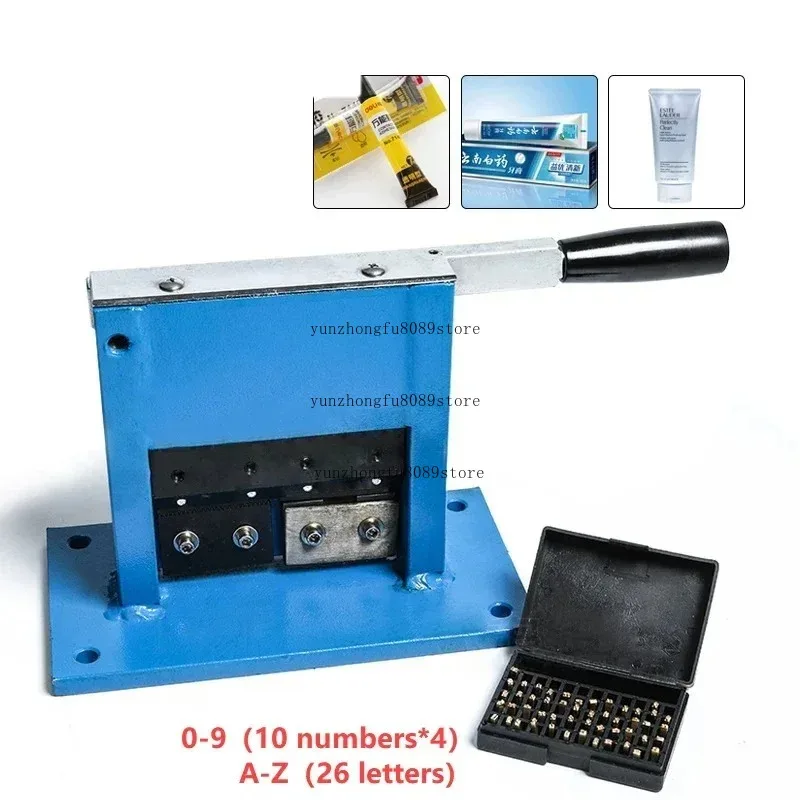 Manual Aluminum Soft Tube Sealing Machine With Printing Function Sturdy Portable Hand Press Sealer For Packaging Production