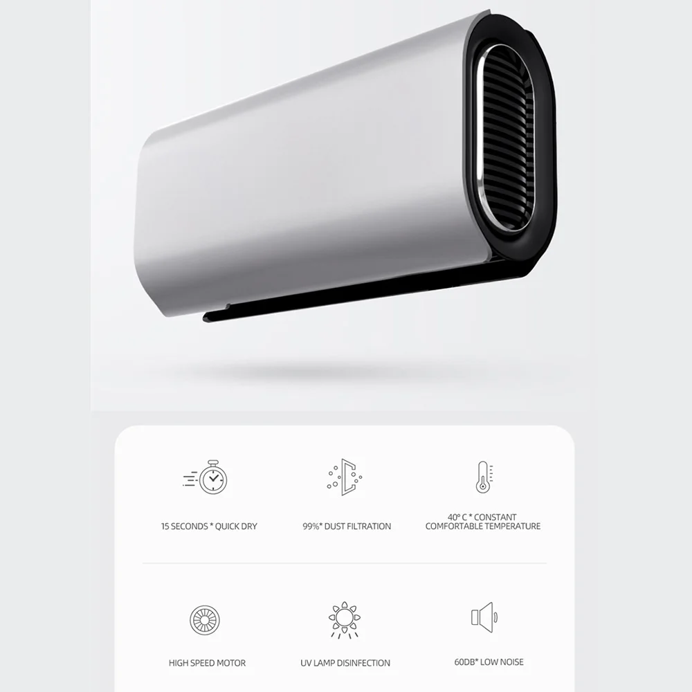 Asciugamani da bagno automatico a induzione da 700 W di buona qualità, piccolo asciuga mani commerciale facile da installare