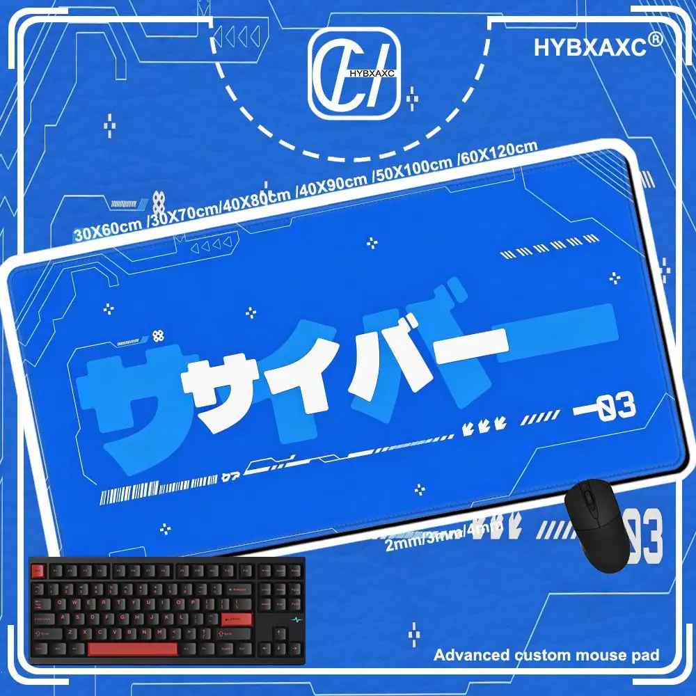 Cyberpunk-Style Futuristic Circuit Pattern High-Resolution Art For Large Gaming Rubber Mouse Pad Desk Mat Big Table Pad HYBXAXC