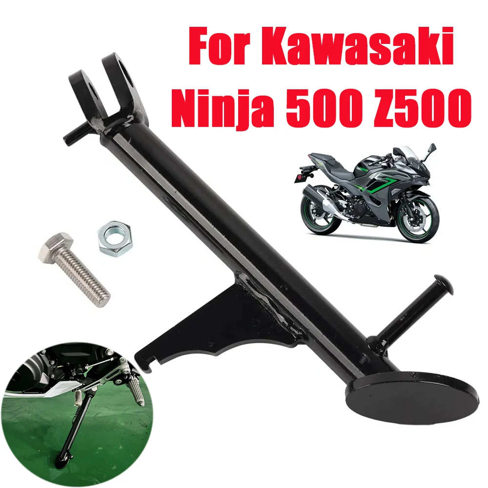 

Motorcycle Accessories For Kawasaki Ninja 500 Z500 Z 500 2024 2025 Parking Kickstand Lowering Side Stand Foot Sidestand Support