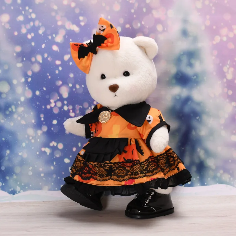 

For 30cm Lena Joint Bear Doll Clothes Dress Up For Halloween Black Lolita Dress Medium Bear Dress Up Doll Dress Accessories