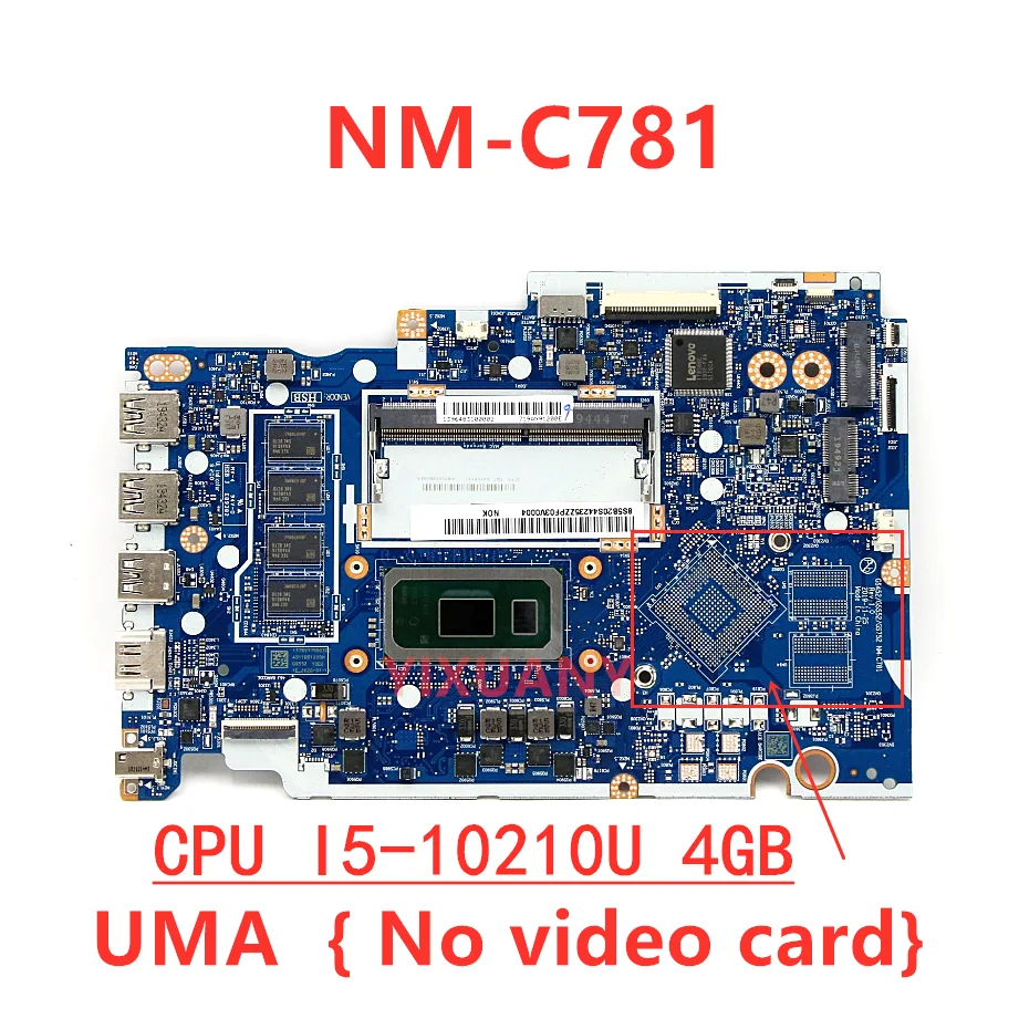 Imagem -06 - Fru 5b20s44238 Gs452 Gs552 Gs752 Nm-c781 para Lenovo Ideapad 314iml05 3-15iml05 Computador Portátil Placa-mãe com I5-10210u Cpu Ram 4gb