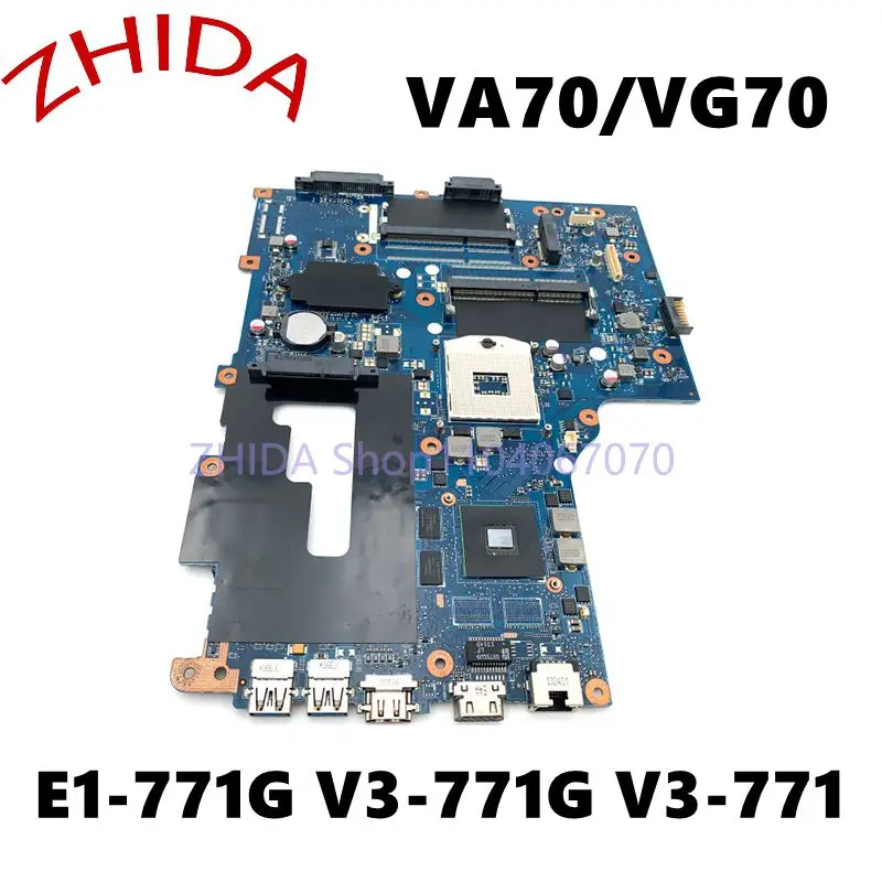 For ACER ASPIRE E1-771G V3-771G V3-771 VA70/VG70 REV:2.1 MAIN BOARD NBM6P11001 laptop motherboard full test