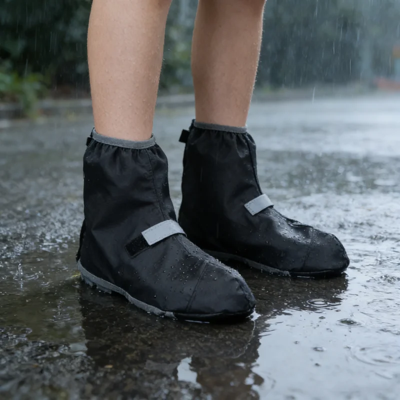 Wasserdichter Oxford-Schuhüberzug für regnerische und schneereiche Tage, zum Wandern, Angeln, als Überschuhe für Motorrad, Radfahren, regenfest, wiederverwendbar, Schutz für Stiefel und Schuhe – Detail 14
