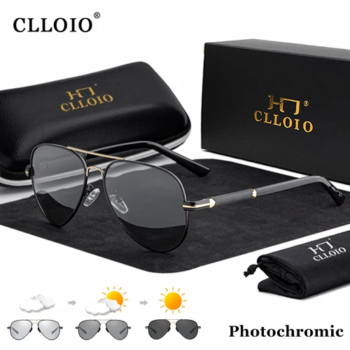 CLLOIO 2023 nuevas gafas de sol fotocromáticas de piloto para hombres y mujeres gafas de sol polarizadas clásicas camaleón antideslumbrantes gafas de sol para conducir